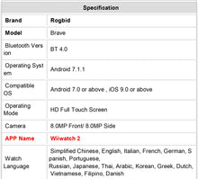 Load image into Gallery viewer, Rogbid Brave 4G LTE Smart Watch Phone GPS
